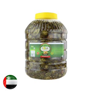 Four Islands Green Sliced Jalapeno Pepper Pickle 10 KG
